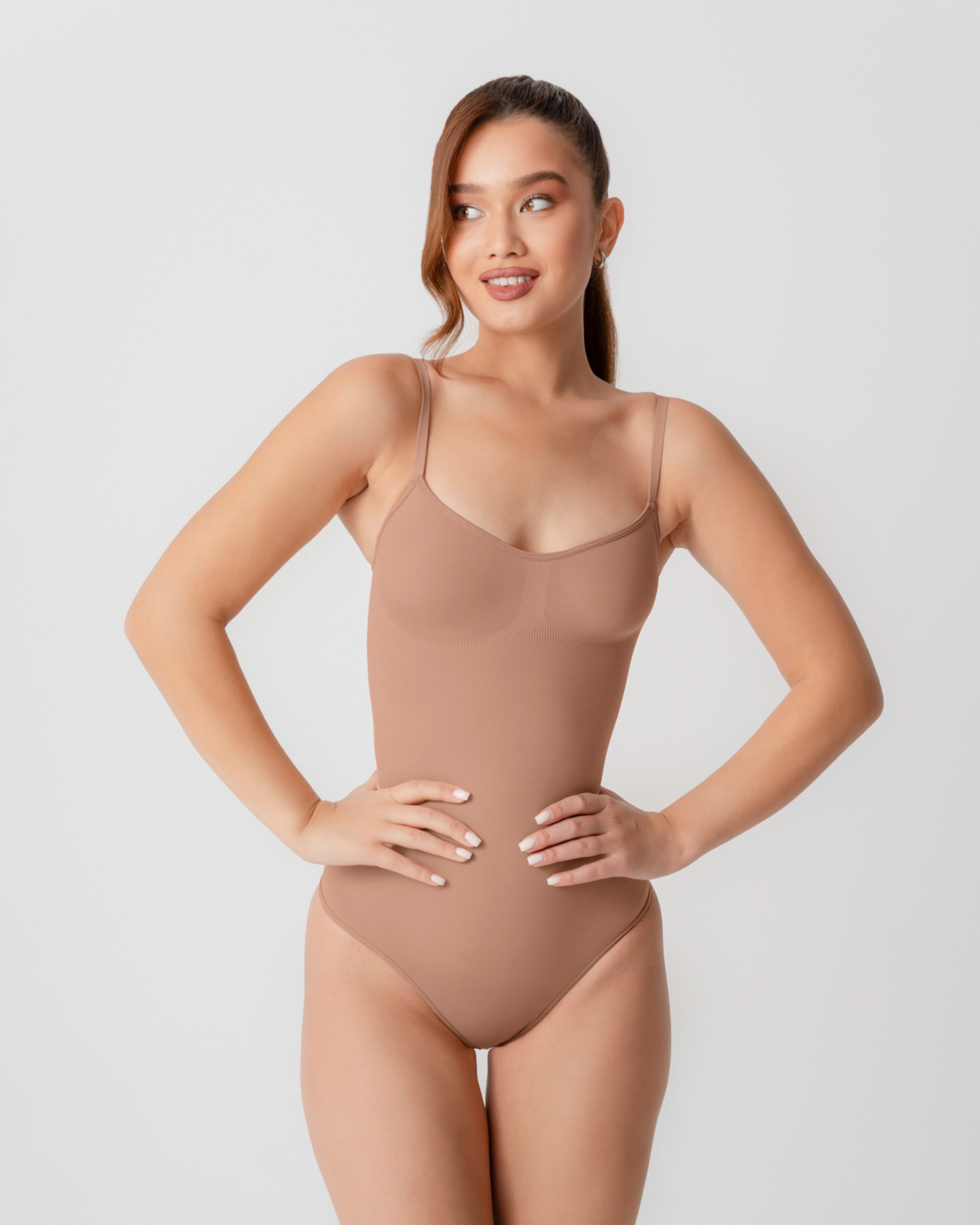 Утягивающее боди-стринги бежевый Tomyris размер XS/S