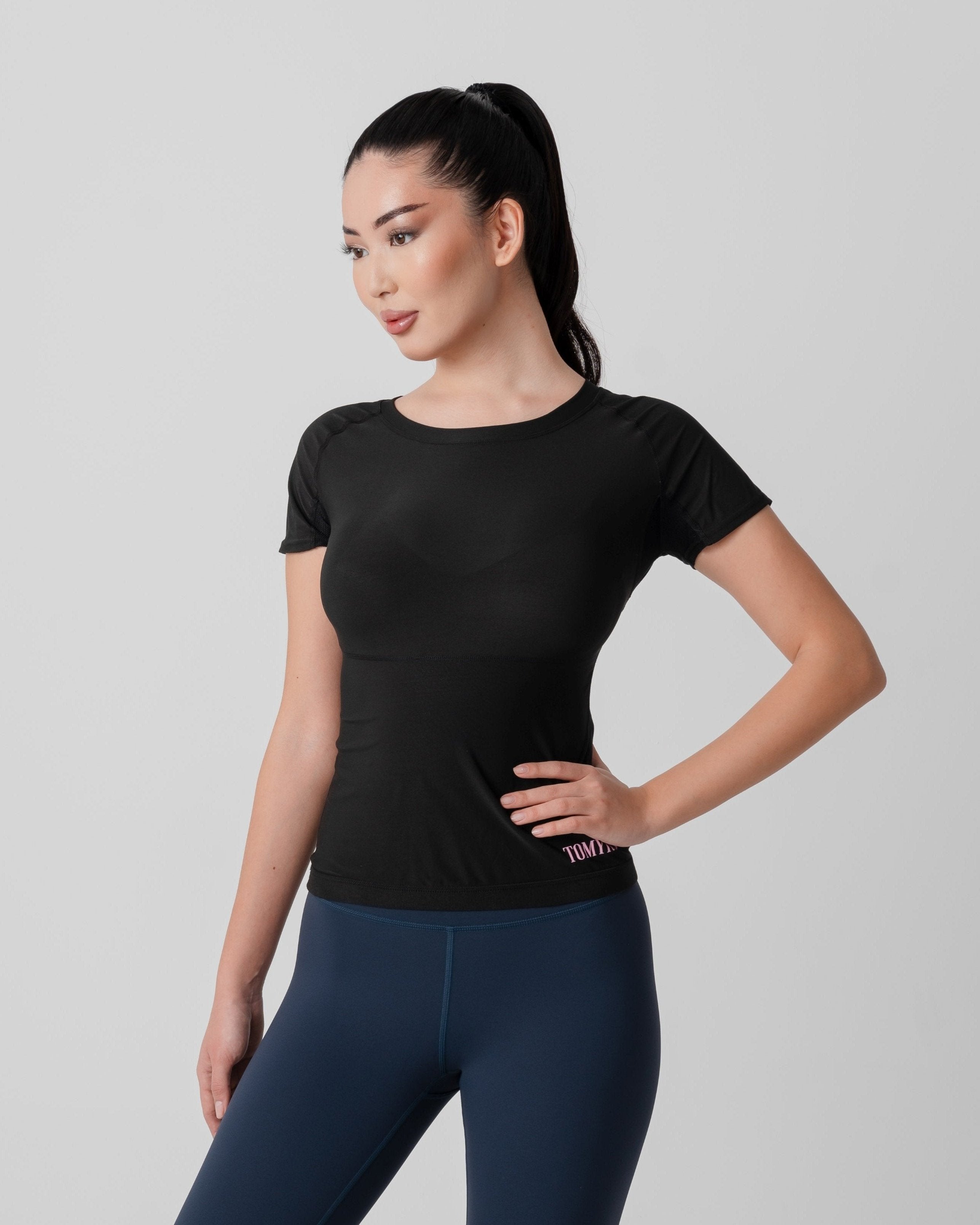 Футболка с эффектом сауны Tomyris черная размер S/M