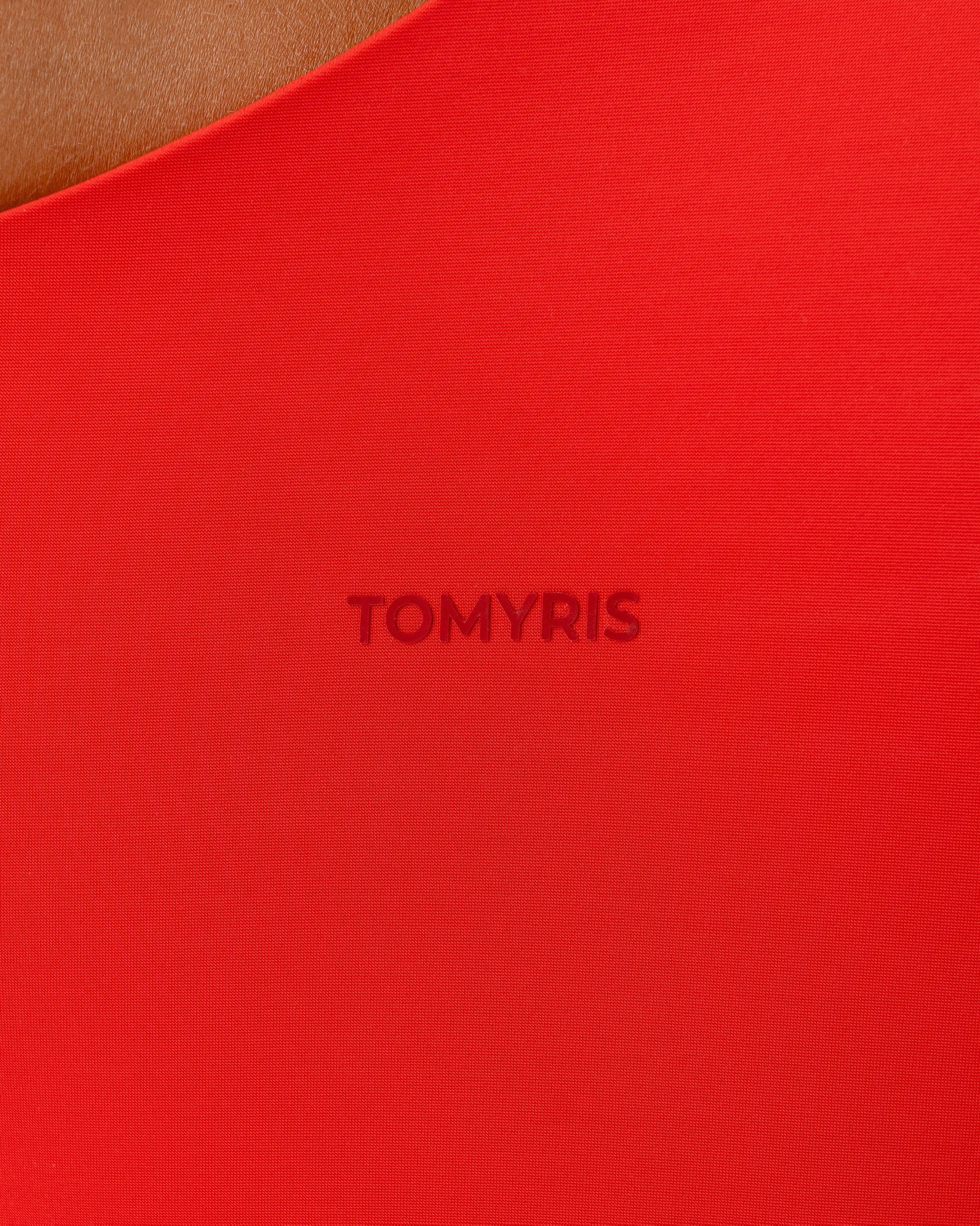 Утягивающий купальник на одно плечо красный Tomyris размер S